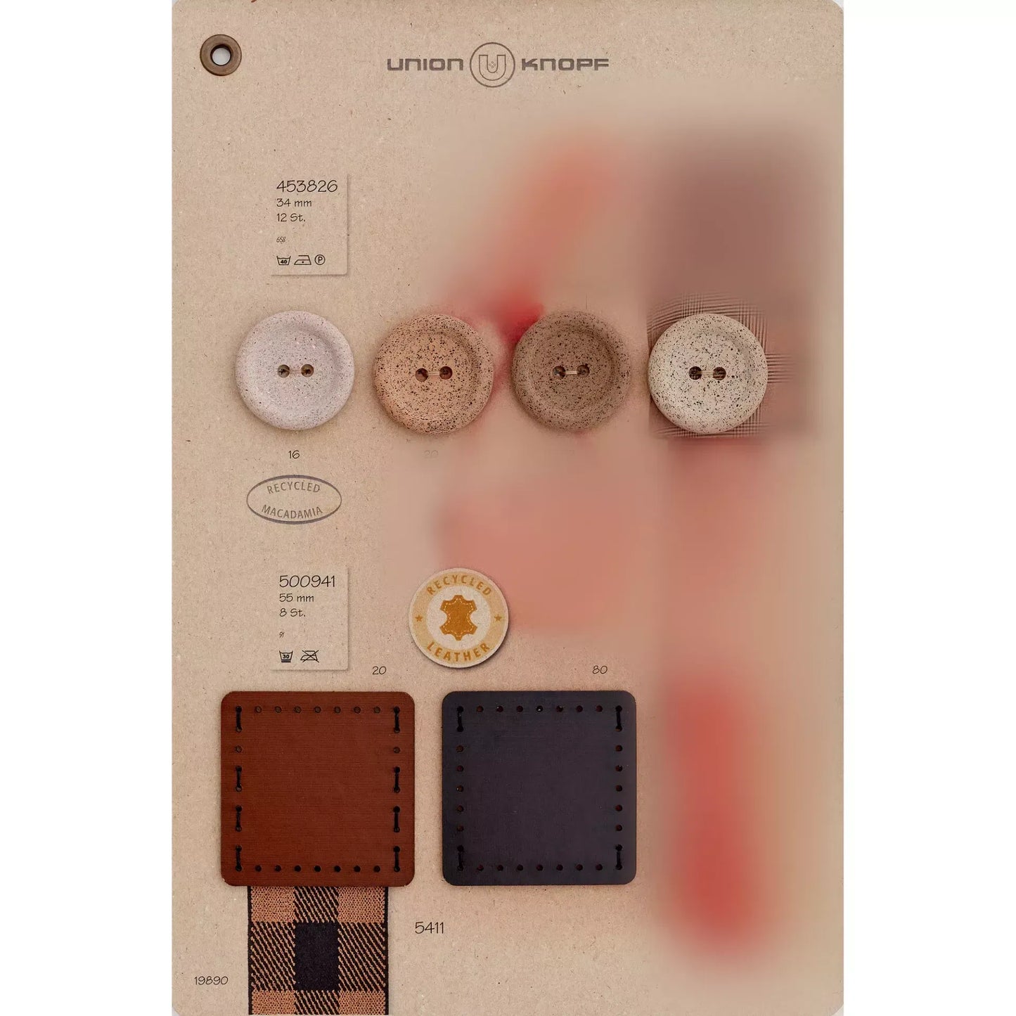 Coffee/Polyester2-h.button recy. 34mm