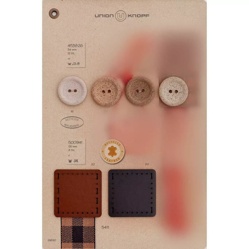 Coffee/Polyester2-h.button recy. 34mm