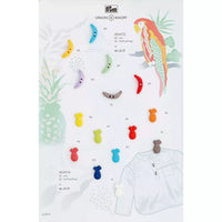 Polyester button shank, Pineapple, 19mm