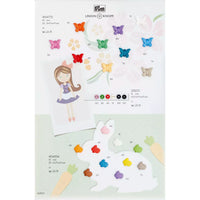 Polyester button shank, Butterfly, 19mm