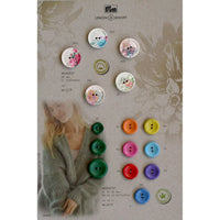 Hemp/polyester button 2-holes, recycled, 15mm