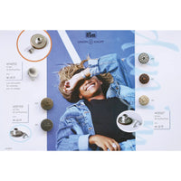 Metal jeans button Star 18mm