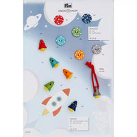 Polyester button 2-holes, Happy Space, 20mm