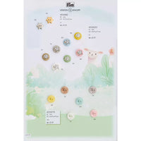 Polyester button Sheep 15mm