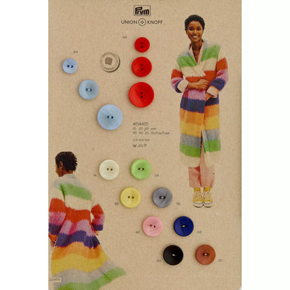 Paper/polyester button 2-holes, recycled, 15mm
