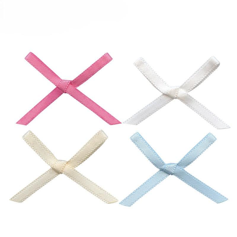Ribbon Bow with cross Double Face Satin(10PC)