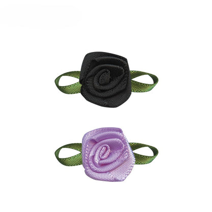 Satin Bow with Flower Foliage (20pcs)