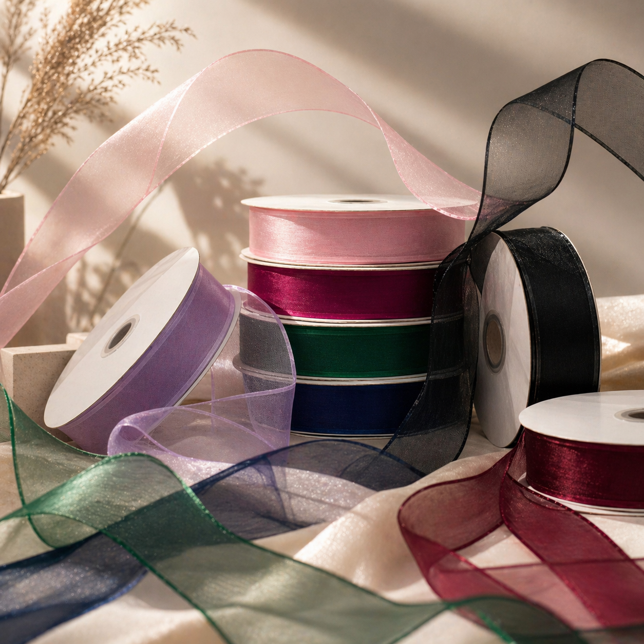 Premium Organza Ribbon with Satin Edge Finish 25MM