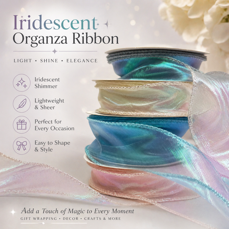 Iridescent Organza Ribbon 50mm
