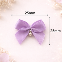 Premium Handcrafted Satin Bow with Pearl Accent