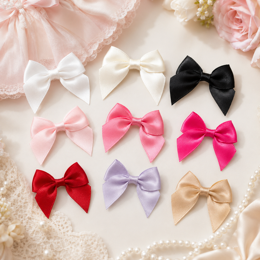 Mini Satin Ribbon Hair Bow(20pcs)