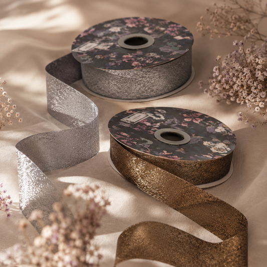 Silver/Gold Metallic Ribbon Roll-25MM