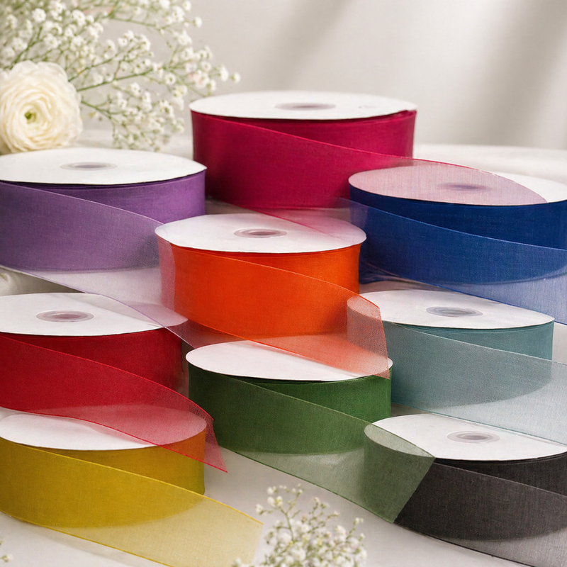 50mm Premium organza ribbon size