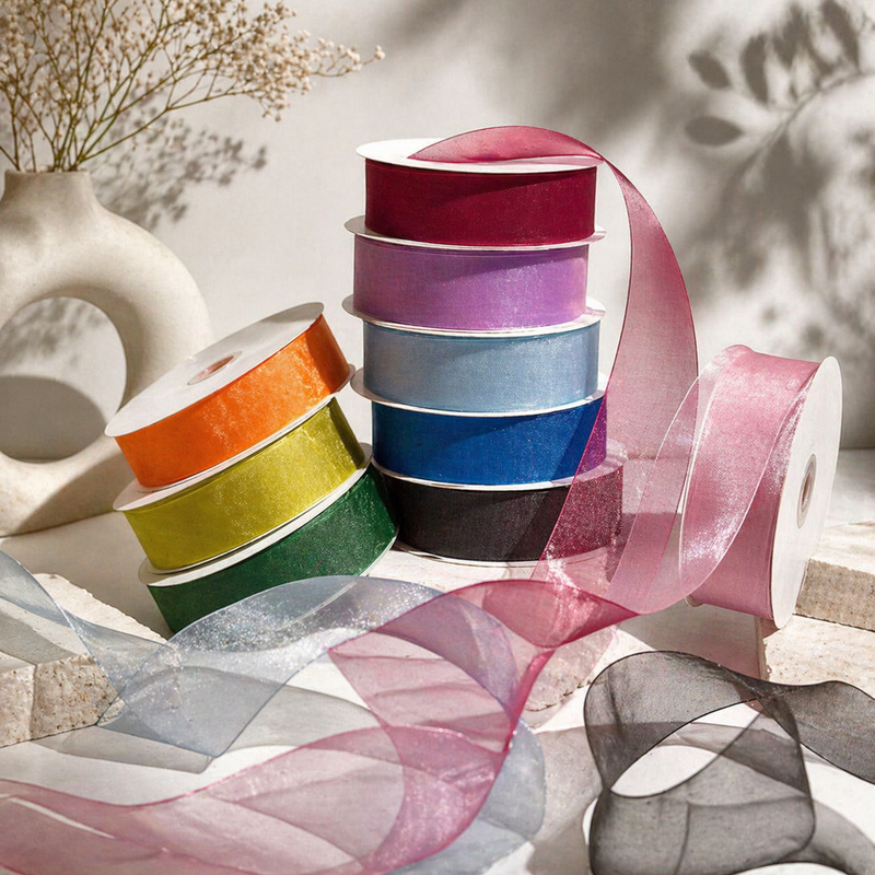 50mm Premium organza ribbon size