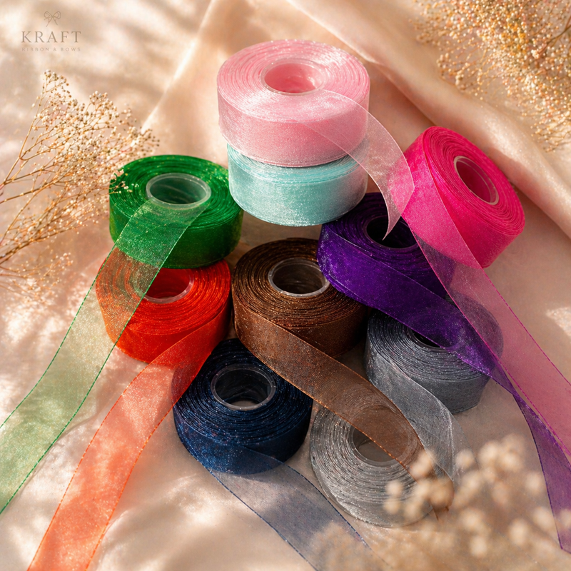 38mm Premium organza ribbon size