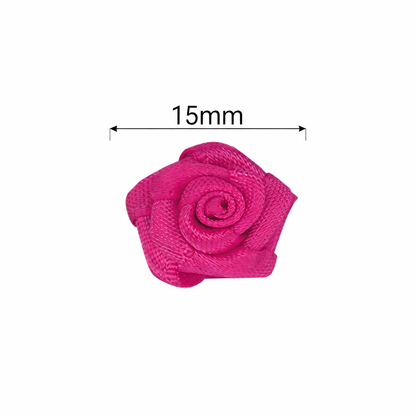 Rose Ribbon Bow With Single Face 15mm(20pcs)