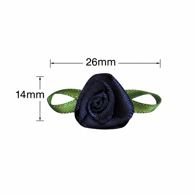 Ribbon Bow Foliage Flower With Single Face Satin  Ivory Ribbon(10 PCS)