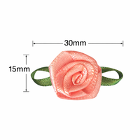 Satin Bow with Flower Foliage (10pcs)