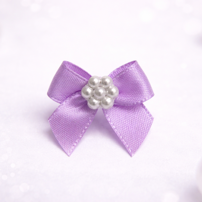 Elegant Satin Pearl Center Bow