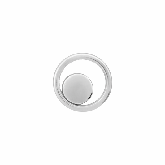 Metal button shank Gold, Silver 11mm