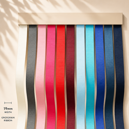 19mm Premium grosgrain ribbon Grey, Pink, Red, Blue series