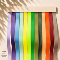 19mm Premium grosgrain ribbon Purple, Green, Yellow, Orange, Brown series
