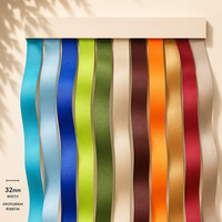 32mm Premium grosgrain ribbon Purple, Green, Yellow, Orange, Brown series