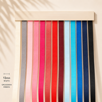 13mm Premium grosgrain ribbon Grey, Pink, Red, Blue series