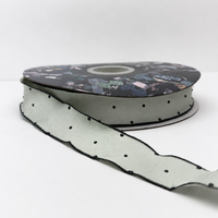 Elegant Satin Ribbon with Rhinestone Dots