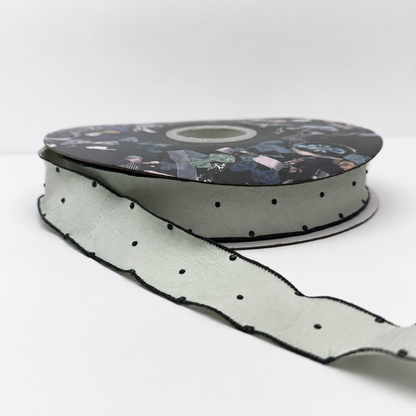 Elegant Satin Ribbon with Rhinestone Dots