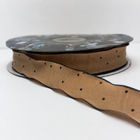 Elegant Satin Ribbon with Rhinestone Dots