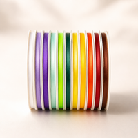 3mm Premium Double Face Satin Ribbon Purple, Green, Yellow, Orange, Brown Series