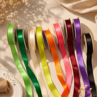 16mm Premium Double Face Satin Ribbon Purple, Green, Yellow, Orange, Brown Series