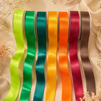 32mm Premium Double Face Satin Ribbon Purple, Green, Yellow, Orange, Brown Series
