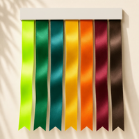 32mm Premium Double Face Satin Ribbon Purple, Green, Yellow, Orange, Brown Series