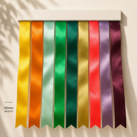 50mm Premium Double Face Satin Ribbon Purple, Green, Yellow, Orange, Brown Series