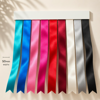 50mm Premium Double Face Satin Ribbon White, Grey, Pink, Red, Blue Series