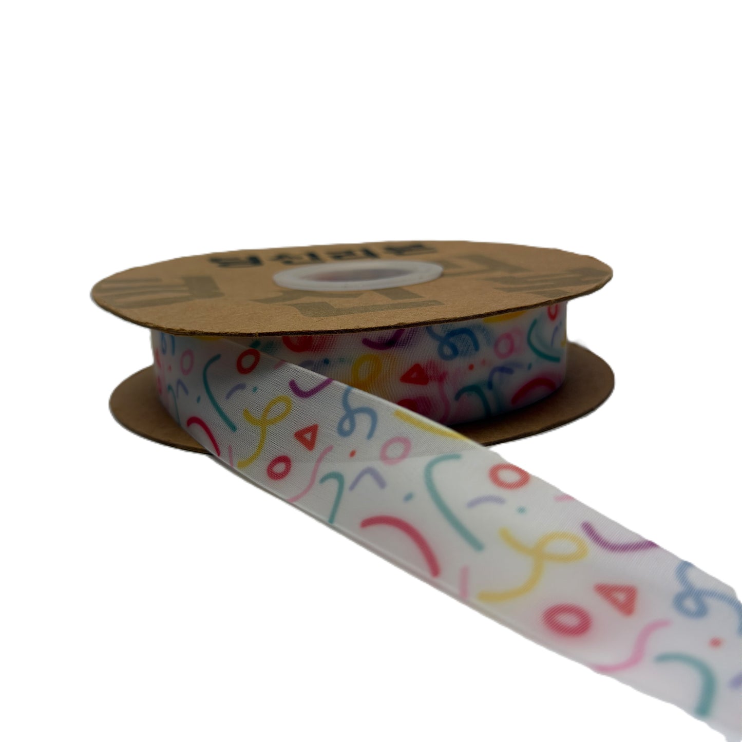 Colorful Confetti Printed Ribbon Roll