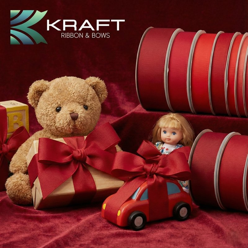 Premium grosgrain ribbon red series