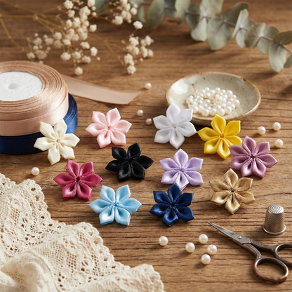 Petaled Bows With Single Face Satin (20PCS)