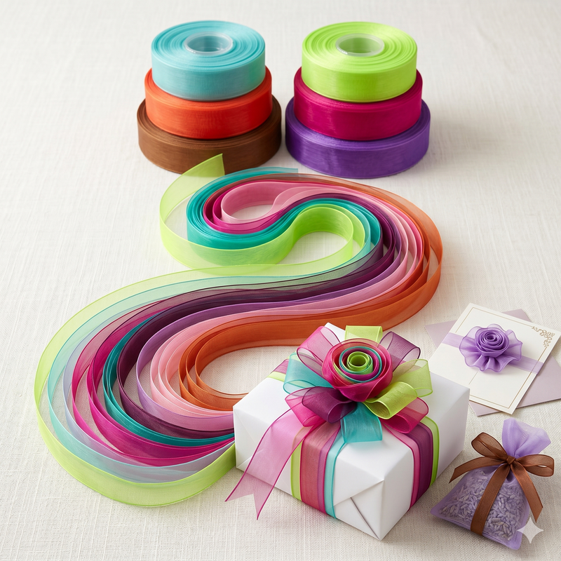 38mm Premium organza ribbon size