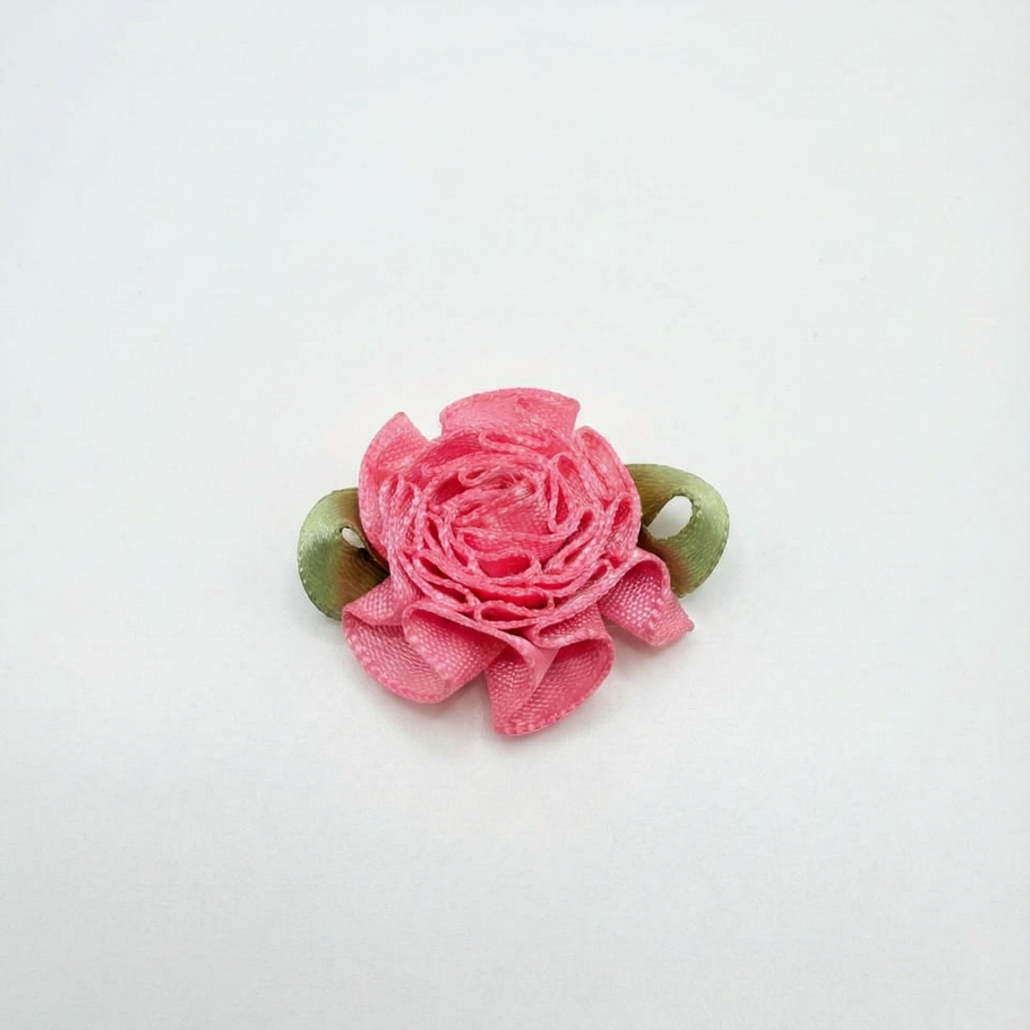 Single‑Face Satin Bow with Foliage Flower Accent (20 PCS)