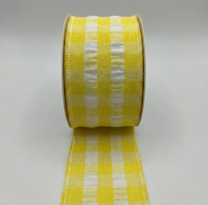 Ribbon 2.5inch 63mm Colorful Plaid Wired Ribbon 10 Yards