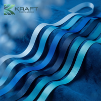 Premium grosgrain ribbon mid blue series