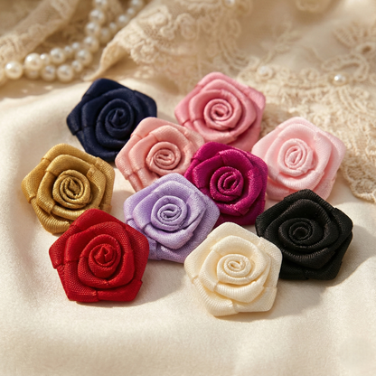 Rose Bow With Single Face Satin (20PCS)