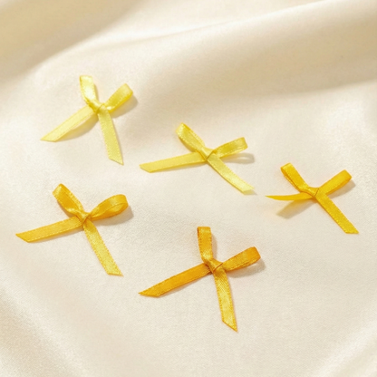 Double Side satin Bow Yellow Series (25 PCS)