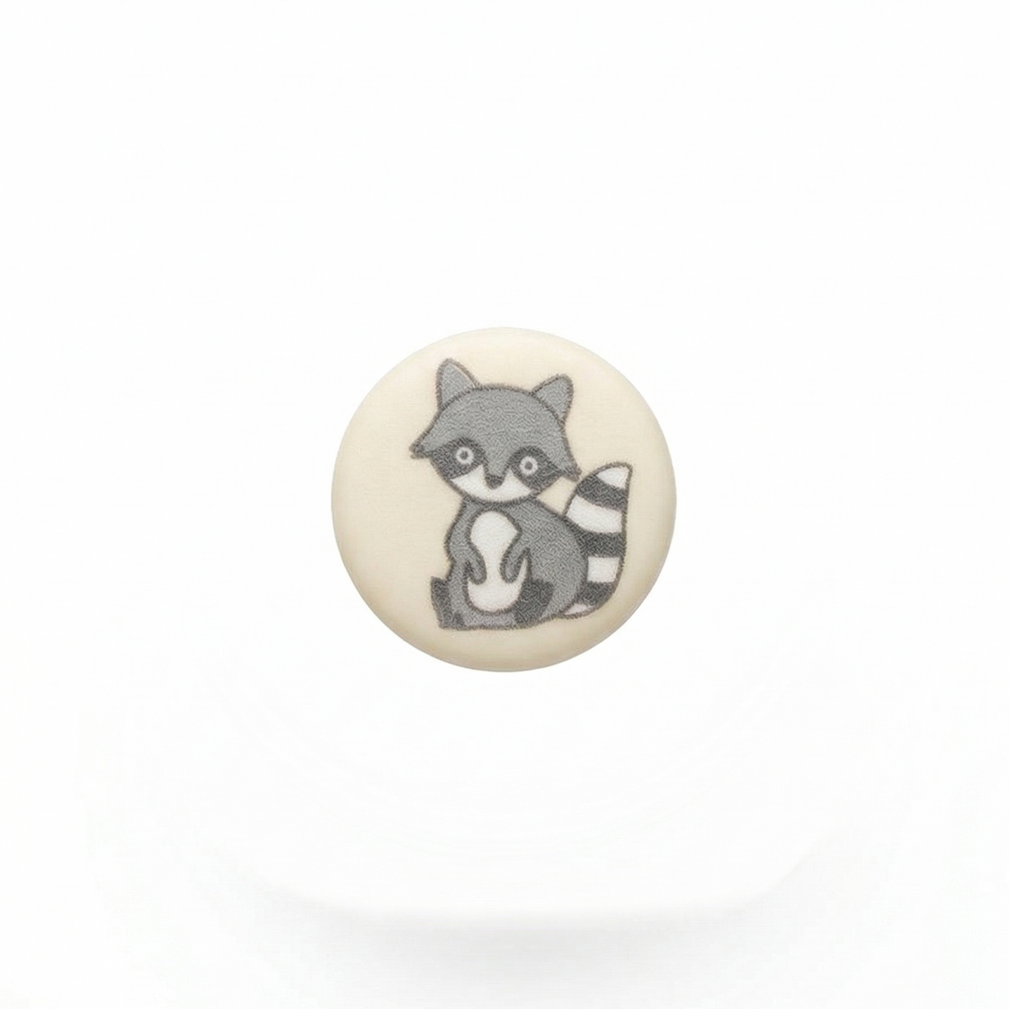 Polyamide button shank, Raccoon, 15mm