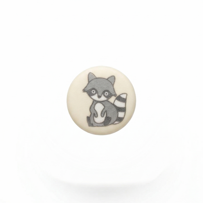 Polyamide button shank, Raccoon, 15mm