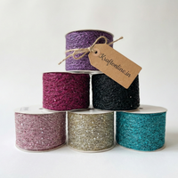 Glitter Mesh Wired Ribbon (2.5inch-63mm)10 yards