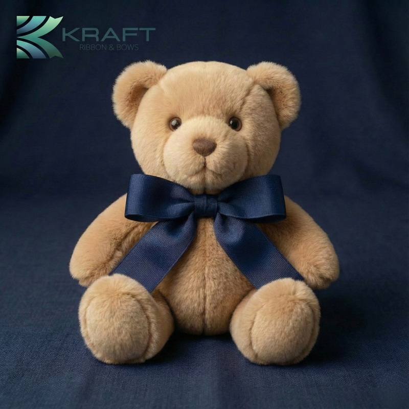 Premium grosgrain ribbon dark blue series